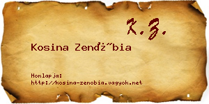 Kosina Zenóbia névjegykártya